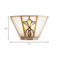 Single Light Trapezoid Sconce Lamp Colonial Opaline Glass Gold Finish Wall Light Clearhalo 'Wall Lamps & Sconces' 'Wall Lights' Lighting' 333627