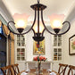 3/6/8 Bulbs Bell Chandelier Light Traditional Black Frosted Glass Hanging Ceiling Fixture for Living Room Clearhalo 'Ceiling Lights' 'Chandeliers' Lighting' options 335977