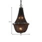 Basket Metal Chandelier Light Traditional 6/8 Lights Dining Room Suspension Pendant in Black, 13"/17"/21" Wide Clearhalo 'Ceiling Lights' 'Chandeliers' Lighting' options 337328