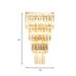 4/7 Heads Wall Light Sconce Traditional Living Room Wall Lighting Fixture with Layered Crystal Block Shade in Gold Clearhalo 'Wall Lamps & Sconces' 'Wall Lights' Lighting' 337338