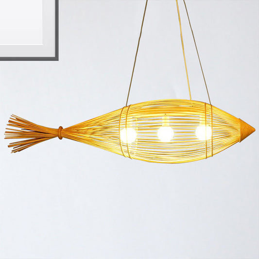 12"/16" Wide Weave Suspension Pendant Retro Bamboo 1 Bulb Wood Hanging Light Fixture Wood Clearhalo 'Ceiling Lights' 'Chandeliers' 'Modern Chandeliers' 'Modern' Lighting' 337368
