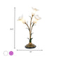 White/Purple Glass Table Lamp Morning Glory 3 Lights Countryside Night Light for Living Room Clearhalo 'Lamps' 'Table Lamps' Lighting' 338020