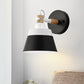 Macaron 1 Head Wall Lighting Black/Pink Wide Flare Sconce Light Fixture with Metal Shade Clearhalo 'Wall Lamps & Sconces' 'Wall Lights' Lighting' 338622