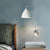 1 Bulb Bedroom Wall Lamp Modern White Sconce Light Fixture with Cone Metal Shade White Clearhalo 'Cast Iron' 'Glass' 'Industrial' 'Modern wall lights' 'Modern' 'Tiffany' 'Traditional wall lights' 'Wall Lamps & Sconces' 'Wall Lights' Lighting' 338755