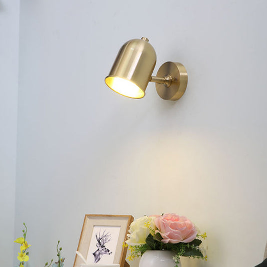 Modern 1 Light Wall Lighting Gold Dome LED Wall Mounted Lamp with Metal Shade for Bathroom Clearhalo 'Cast Iron' 'Glass' 'Industrial' 'Modern wall lights' 'Modern' 'Tiffany' 'Traditional wall lights' 'Wall Lamps & Sconces' 'Wall Lights' Lighting' 338984