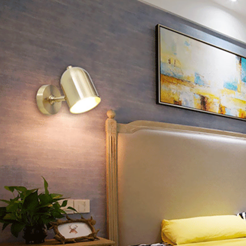 Modern 1 Light Wall Lighting Gold Dome LED Wall Mounted Lamp with Metal Shade for Bathroom Clearhalo 'Cast Iron' 'Glass' 'Industrial' 'Modern wall lights' 'Modern' 'Tiffany' 'Traditional wall lights' 'Wall Lamps & Sconces' 'Wall Lights' Lighting' 338985