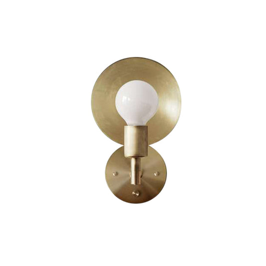 Modern Bare Bulb Metal Sconce 1 Head LED Wall Lighting Fixture in Gold for Living Room Clearhalo 'Cast Iron' 'Glass' 'Industrial' 'Modern wall lights' 'Modern' 'Tiffany' 'Traditional wall lights' 'Wall Lamps & Sconces' 'Wall Lights' Lighting' 339030
