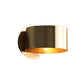 Brass Drum Wall Light Fixture Modernism 1 Head Metal Wall Sconce Lighting for Bedroom Clearhalo 'Cast Iron' 'Glass' 'Industrial' 'Modern wall lights' 'Modern' 'Tiffany' 'Traditional wall lights' 'Wall Lamps & Sconces' 'Wall Lights' Lighting' 339050