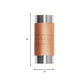 Cylinder Wooden Wall Sconce Light Asian 1 Bulb Chrome LED Wall Lighting for Living Room Clearhalo 'Wall Lamps & Sconces' 'Wall Lights' Lighting' 339139