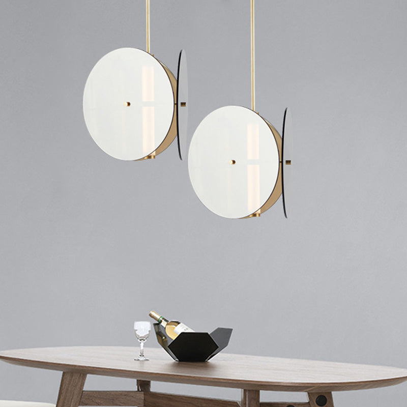 LED Dining Room Pendant Light Modern Gold Hanging Lamp with Round Amber Glass Shade Clearhalo 'Ceiling Lights' 'Glass shade' 'Glass' 'Modern Pendants' 'Modern' 'Pendant Lights' 'Pendants' Lighting' 339250