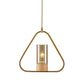 Triangle Drop Pendant Modernism Metal 1 Head Living Room Suspension Light in Gold Clearhalo 'Ceiling Lights' 'Modern Pendants' 'Modern' 'Pendant Lights' 'Pendants' Lighting' 339327
