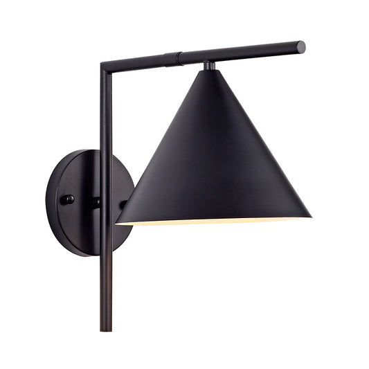 Conical Wall Sconce Lighting Contemporary Metal 1 Head Black/White/Gold Wall Light for Bedroom Clearhalo 'Cast Iron' 'Glass' 'Industrial' 'Modern wall lights' 'Modern' 'Tiffany' 'Traditional wall lights' 'Wall Lamps & Sconces' 'Wall Lights' Lighting' 339410