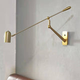 Modern Swing Arm Wall Sconce Metal 1 Light Living Room Wall Lamp in Gold for Bedroom - Gold - Clearhalo - 'Cast Iron' - 'Glass' - 'Industrial' - 'Modern wall lights' - 'Modern' - 'Tiffany' - 'Traditional wall lights' - 'Wall Lamps & Sconces' - 'Wall Lights' - Lighting' - 339435