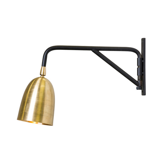 Dome Wall Lamp Modernist 1 Light Gold Wall Mounted Lighting for Living Room Clearhalo 'Cast Iron' 'Glass' 'Industrial' 'Modern wall lights' 'Modern' 'Tiffany' 'Traditional wall lights' 'Wall Lamps & Sconces' 'Wall Lights' Lighting' 339458