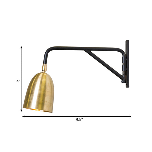 Dome Wall Lamp Modernist 1 Light Gold Wall Mounted Lighting for Living Room Clearhalo 'Cast Iron' 'Glass' 'Industrial' 'Modern wall lights' 'Modern' 'Tiffany' 'Traditional wall lights' 'Wall Lamps & Sconces' 'Wall Lights' Lighting' 339459