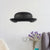 LED Bedroom Sconce Light Modernism Black Wall Lighting Fixture with Hat Metal Shade in Warm/Natural Light - Black - Clearhalo - 'Cast Iron' - 'Glass' - 'Industrial' - 'Modern wall lights' - 'Modern' - 'Tiffany' - 'Traditional wall lights' - 'Wall Lamps & Sconces' - 'Wall Lights' - Lighting' - 339460