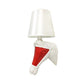 Traditional Tapered Sconce 1 Bulb Fabric Wall Mount Lighting in White/Red for Bedroom Clearhalo 'Wall Lamps & Sconces' 'Wall Lights' Lighting' 340192