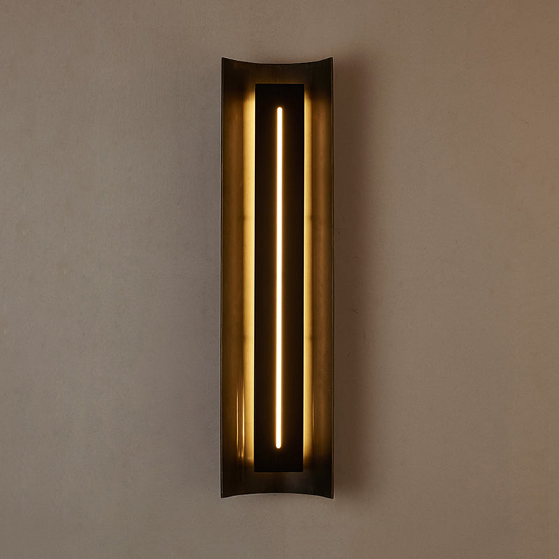1 Bulb Bedroom Wall Light Contemporary Black LED Wall Mounted Lighting with Curve Metal Shade Clearhalo 'Cast Iron' 'Glass' 'Industrial' 'Modern wall lights' 'Modern' 'Tiffany' 'Traditional wall lights' 'Wall Lamps & Sconces' 'Wall Lights' Lighting' 340352