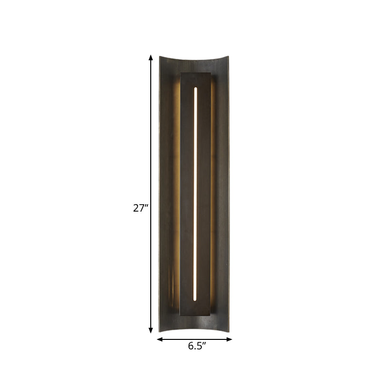 1 Bulb Bedroom Wall Light Contemporary Black LED Wall Mounted Lighting with Curve Metal Shade Clearhalo 'Cast Iron' 'Glass' 'Industrial' 'Modern wall lights' 'Modern' 'Tiffany' 'Traditional wall lights' 'Wall Lamps & Sconces' 'Wall Lights' Lighting' 340354