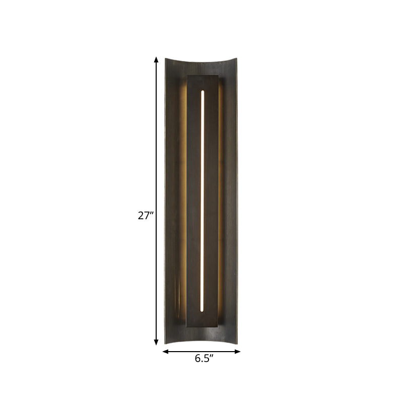1 Bulb Bedroom Wall Light Contemporary Black LED Wall Mounted Lighting with Curve Metal Shade Clearhalo 'Cast Iron' 'Glass' 'Industrial' 'Modern wall lights' 'Modern' 'Tiffany' 'Traditional wall lights' 'Wall Lamps & Sconces' 'Wall Lights' Lighting' 340354