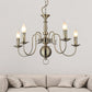 5 Lights Ceiling Light Traditional Swirled Arm Metal Hanging Chandelier in Chrome for Living Room Clearhalo 'Ceiling Lights' 'Chandeliers' Lighting' options 340475