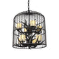 Black Bird Cage Pendant Chandelier Traditional Metal 8-Head Dining Room Hanging Ceiling Light Clearhalo 'Ceiling Lights' 'Chandeliers' Lighting' options 340591
