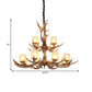 Cylindrical Glass Ceiling Lamp Traditional 4/6/8-Bulb Living Room Pendant Chandelier in Brown Clearhalo 'Ceiling Lights' 'Chandeliers' 'Close To Ceiling Lights' 'Glass shade' 'Glass' Lighting' 340737
