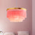 1 Bulb 3-Layer Pendant Lamp Modern Fabric Suspended Lighting Fixture in Grey/White/Blue for Bedroom Pink Clearhalo 'Ceiling Lights' 'Pendant Lights' 'Pendants' Lighting' 342067_5454ad6e-874d-4c04-b41a-197eb2664269
