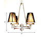 Tapered Fabric Chandelier Lighting Classic 4 Lights Dining Room Pendant Lighting in Black Clearhalo 'Ceiling Lights' 'Chandeliers' Lighting' options 342148