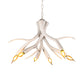 White 6 Lights Chandelier Lighting Modern Resin Faux Antler Pendant Lamp with Adjustable Chain Clearhalo 'Ceiling Lights' 'Chandeliers' Lighting' options 342450