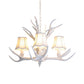 3/4/5 Lights Chandelier Lighting Fixture Modern Cone Resin Ceiling Suspension Lamp in White for Living Room Clearhalo 'Ceiling Lights' 'Chandeliers' Lighting' options 342455