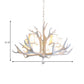 3/4/5 Lights Chandelier Lighting Fixture Modern Cone Resin Ceiling Suspension Lamp in White for Living Room Clearhalo 'Ceiling Lights' 'Chandeliers' Lighting' options 342466