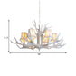 3/4/5 Lights Chandelier Lighting Fixture Modern Cone Resin Ceiling Suspension Lamp in White for Living Room Clearhalo 'Ceiling Lights' 'Chandeliers' Lighting' options 342471