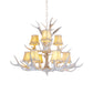 3/4/5 Lights Chandelier Lighting Fixture Modern Cone Resin Ceiling Suspension Lamp in White for Living Room Clearhalo 'Ceiling Lights' 'Chandeliers' Lighting' options 342480