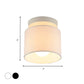 Black/White 1 Light Ceiling Mount Traditional Fabric Round/Square Flush Light Fixture for Corridor Clearhalo 'Ceiling Lights' 'Close To Ceiling Lights' 'Close to ceiling' 'Flush mount' Lighting' 342637