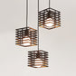 3 Lights Cubic Hanging Lamp with Cage Shade Retro Industrial Black/White Metal Pendant Lighting Clearhalo 'Ceiling Lights' 'Modern Pendants' 'Modern' 'Pendant Lights' 'Pendants' Lighting' 34960