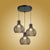 Onion Dining Room Hanging Light with Cage Shade Loft Stylish Iron 3 Lights Black Finish Pendant Lamp Black Round Clearhalo 'Art Deco Pendants' 'Black' 'Cast Iron' 'Ceiling Lights' 'Ceramic' 'Crystal' 'Industrial Pendants' 'Industrial' 'Metal' 'Middle Century Pendants' 'Pendant Lights' 'Pendants' 'Rustic Pendants' 'Tiffany' Lighting' 35181
