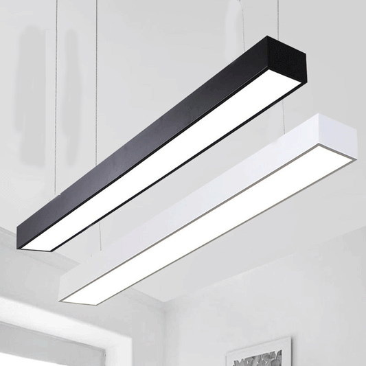 Minimalist Linear LED Suspension Light Fixture Aluminum Office Ceiling Pendant Light Clearhalo 'Ceiling Lights' 'Modern Pendants' 'Modern' 'Pendant Lights' 'Pendants' Lighting' 35434