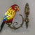 1 Light Parrot Wall Sconce Light Rustic Loft Stained Glass Wall Lighting in Red/Blue for Bedroom Red Clearhalo 'Industrial' 'Middle century wall lights' 'Tiffany wall lights' 'Tiffany' 'Wall Lamps & Sconces' 'Wall Lights' Lighting' 354547
