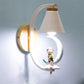 Funnel Shade Wall Light with Little Kid Deco 1 Head Lovely Metal Wall Sconce for Child Bedroom Blue Clearhalo 'Wall Lamps & Sconces' 'Wall Lights' Lighting' 35512