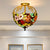 2 Lights Floral Bush Semi Flush Light Fixture Victorian Red/Pink/Green Cut Glass Ceiling Flush for Corridor Pink Clearhalo 'Ceiling Lights' 'Close To Ceiling Lights' 'Close to ceiling' 'Glass shade' 'Glass' 'Pendant Lights' 'Semi-flushmount' 'Tiffany close to ceiling' 'Tiffany' Lighting' 359282