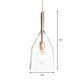 1 Head Kitchen Drop Pendant Simple Rose Gold Suspension Lamp with Bell Clear Glass Shade, 6"/7.5" Width Clearhalo 'Ceiling Lights' 'Glass shade' 'Glass' 'Modern Pendants' 'Modern' 'Pendant Lights' 'Pendants' Lighting' 359483