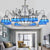 White/Antique Brass Domed Chandelier Lamp Tiffany 11 Lights Stained Glass Hanging Light White Clearhalo 'Ceiling Lights' 'Chandeliers' 'Industrial' 'Middle Century Chandeliers' 'Tiffany Chandeliers' 'Tiffany close to ceiling' 'Tiffany' Lighting' 35956
