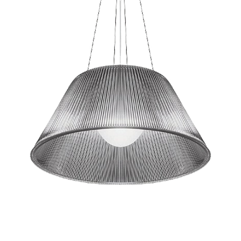 1 Light Restaurant Pendant Lamp Contemporary Hanging Ceiling Light with Cone Clear Glass Shade, 13"/19.5" Dia Clearhalo 'Ceiling Lights' 'Close To Ceiling Lights' 'Glass shade' 'Glass' 'Modern Pendants' 'Modern' 'Pendant Lights' 'Pendants' Lighting' 359649