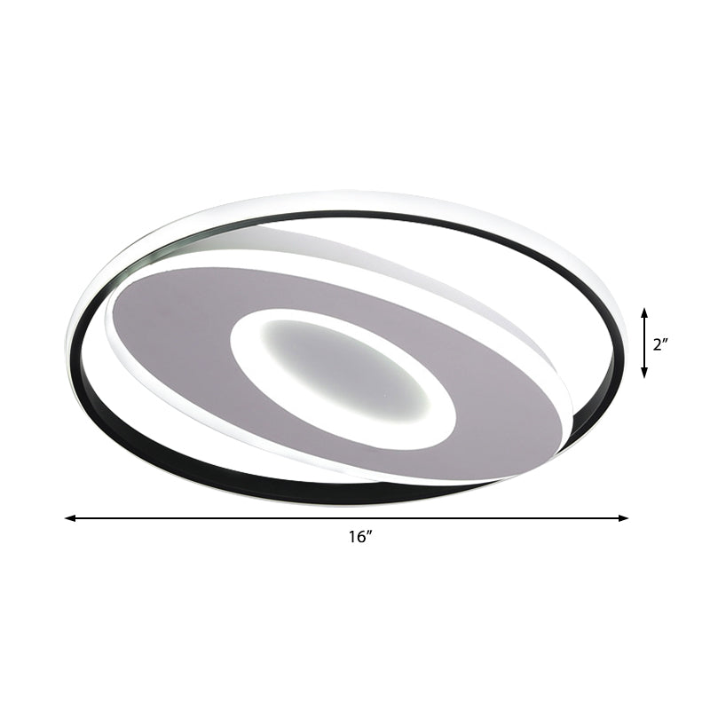 16"/19.5"/23.5" Oval Flush Mount Lights Modern Acrylic Unique Ceiling Light Fixture in Warm/White Clearhalo 'Ceiling Lights' 'Close To Ceiling Lights' 'Close to ceiling' 'Flush mount' Lighting' 360119