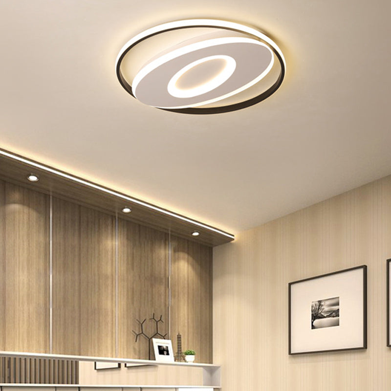 16"/19.5"/23.5" Oval Flush Mount Lights Modern Acrylic Unique Ceiling Light Fixture in Warm/White Clearhalo 'Ceiling Lights' 'Close To Ceiling Lights' 'Close to ceiling' 'Flush mount' Lighting' 360120