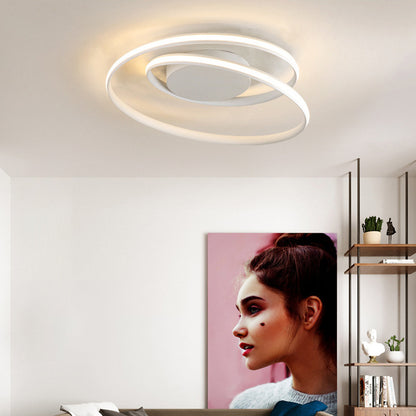 White/Black Circle Ceiling Lights Flush Mount Modern 18"/23.5" Lighting Fixture for Indoor White Clearhalo 'Ceiling Lights' 'Close To Ceiling Lights' 'Close to ceiling' 'Flush mount' Lighting' 360450