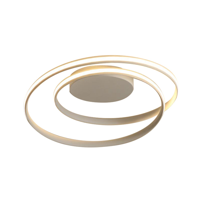 White/Black Circle Ceiling Lights Flush Mount Modern 18"/23.5" Lighting Fixture for Indoor Clearhalo 'Ceiling Lights' 'Close To Ceiling Lights' 'Close to ceiling' 'Flush mount' Lighting' 360452