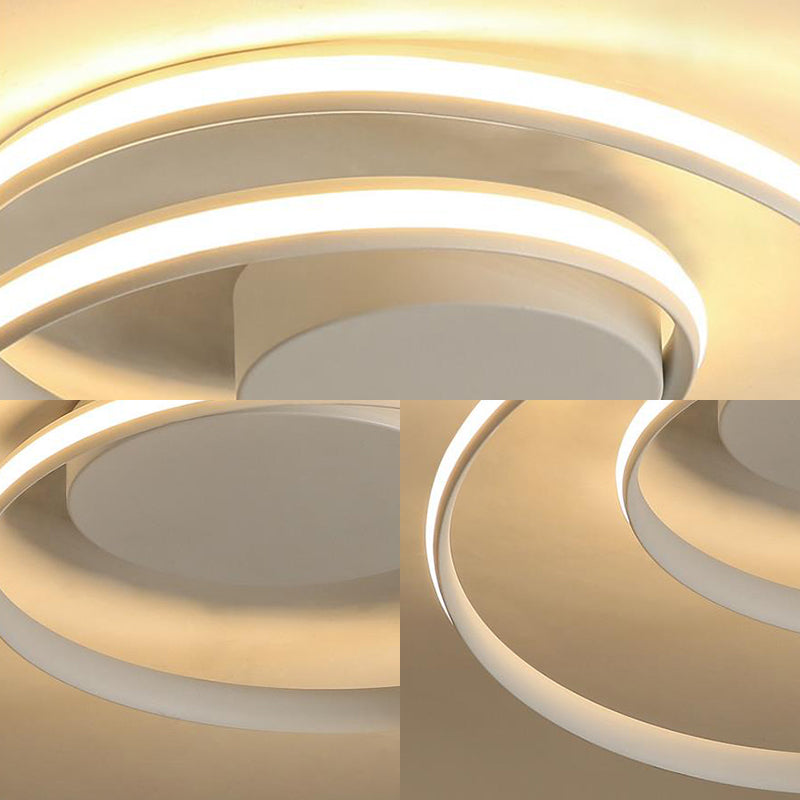 White/Black Circle Ceiling Lights Flush Mount Modern 18"/23.5" Lighting Fixture for Indoor Clearhalo 'Ceiling Lights' 'Close To Ceiling Lights' 'Close to ceiling' 'Flush mount' Lighting' 360454