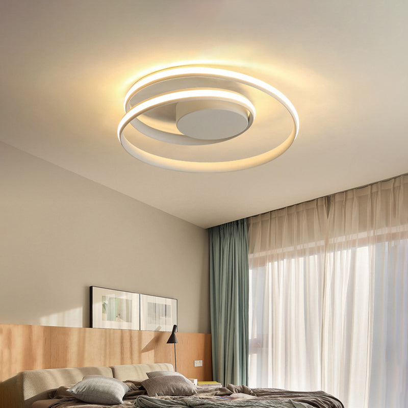White/Black Circle Ceiling Lights Flush Mount Modern 18"/23.5" Lighting Fixture for Indoor Clearhalo 'Ceiling Lights' 'Close To Ceiling Lights' 'Close to ceiling' 'Flush mount' Lighting' 360455